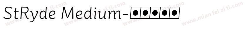 StRyde Medium字体转换